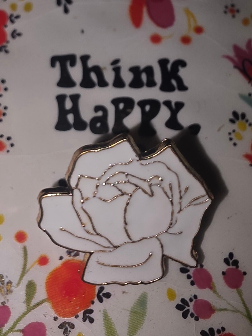 White Rose Enamel Pin - Add FLAIR To Your Accessories!